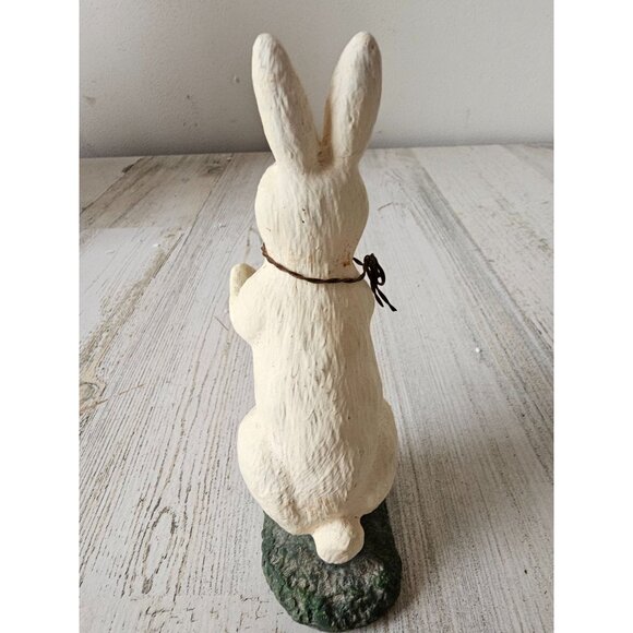 Vintage bunny rabbit Easter decor standing unique shabby chic vintage style deco - Picture 4 of 8